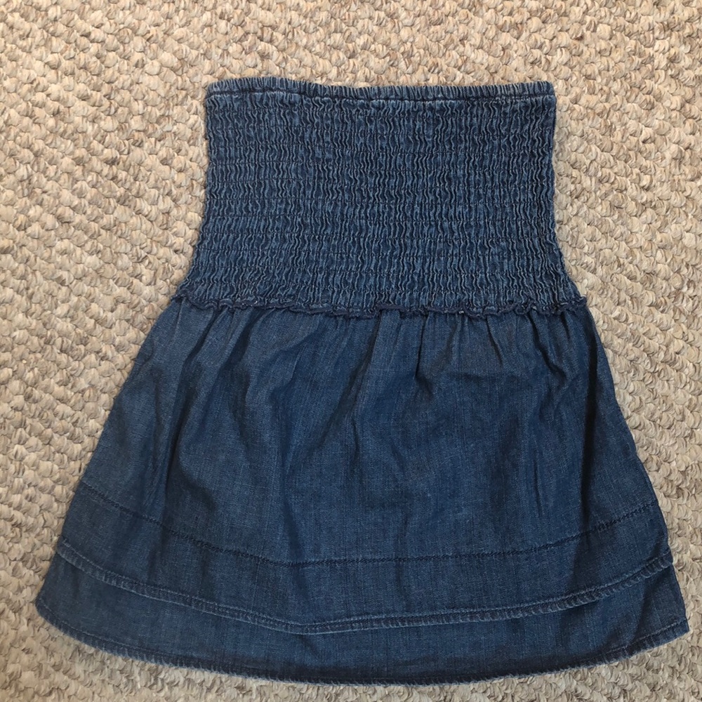 Denim tube top